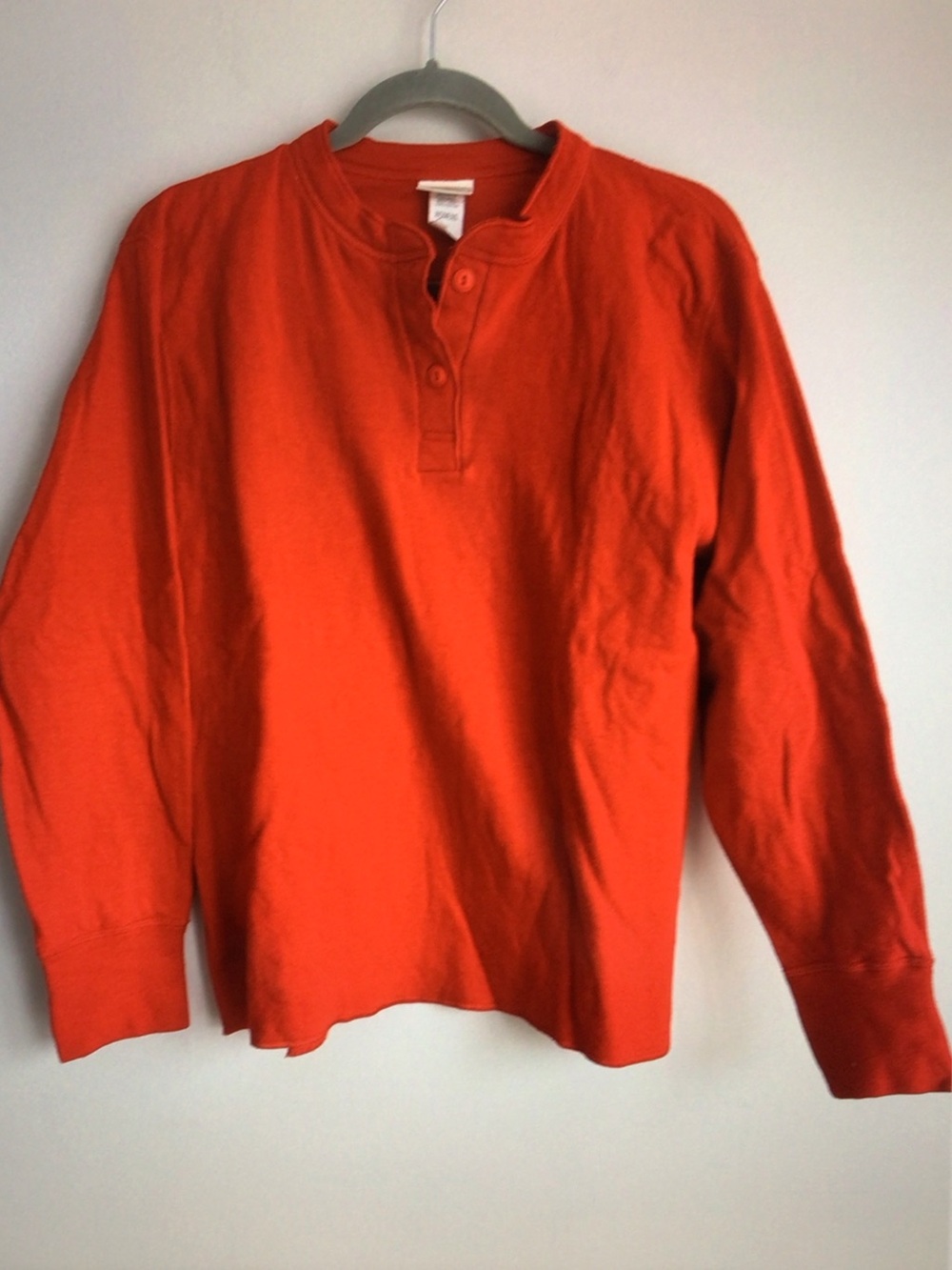 VTG L.L. Bean Bright Orange Long-Sleeve Henley